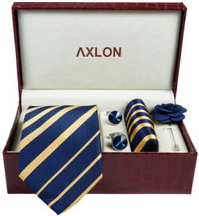 AXLON Silk Cufflink & Tie Pin Set