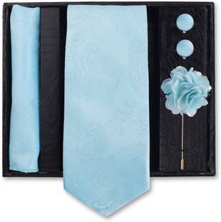 RANDOM STRIPE Silk Cufflink & Tie Pin Set
