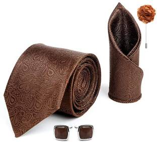 AXLON Silk Cufflink & Tie Pin Set