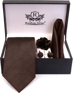 RANDOM STRIPE Satin Cufflink & Tie Pin Set