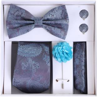 RANDOM STRIPE Satin Cufflink & Tie Pin Set