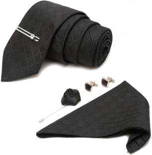 LOUIS STITCH Silk Cufflink & Tie Pin Set