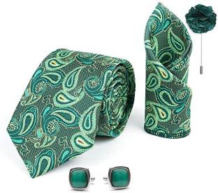 AXLON Silk Cufflink & Tie Pin Set