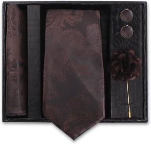 RANDOM STRIPE Silk Cufflink & Tie Pin Set