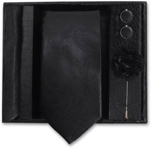 RANDOM STRIPE Silk Cufflink & Tie Pin Set