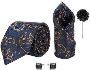 AXLON Silk Cufflink & Tie Pin Set