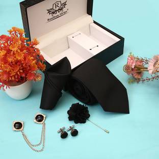 RANDOM STRIPE Silk Cufflink & Tie Pin Set