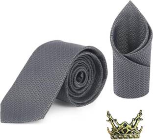 Stripe Silk Tie Pin Set
