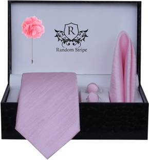 RANDOM STRIPE Satin Cufflink & Tie Pin Set