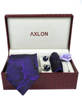 AXLON Silk Cufflink & Tie Pin Set
