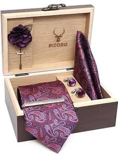 AXLON Silk Cufflink & Tie Pin Set