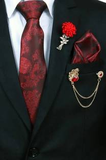 RANDOM STRIPE Satin Tie Pin Set