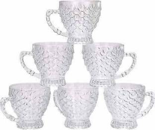 Agzza Pack of 6 Glass Crystal Clear Bubble Tea & Coffee Glass Cup