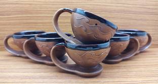 लागिमा जादोन Tea/Coffee Cups Worldcup Shape Latest Big Size 130ML (Brown) सिरेमिक