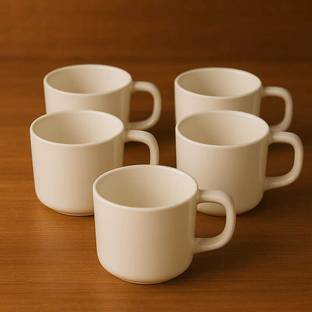Ryooshin Pack of 6 Bone China Ryooshin White Cup set Bone China cups Pack of 6 (Hotel Ware) Cup set