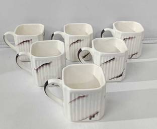 love unlimited Pack of 6 Bone China Premium squre italian design