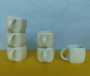love unlimited LOVE LAUSTER-15 -02Ceramic 125 ml multicolor Tea/Milk/Coffees (Set of 6) Ceramic Coffee Mug