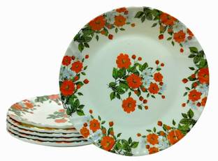 लेसरबॉट (Size-6.3" INCH) TEA CUP FLOWER Saucer Plate Saucers, Great for Servicing Cookie मेलामाइन