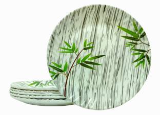 Laserbot Pack of 6 Melamine (Size- 6.3" INCH) BAMBOO Saucer Plate Saucers, Great for Servicing Cookies