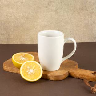 Tibros Pack of 1 Stoneware TIBROS PROCELAIN ARABICA MUGS WHITE