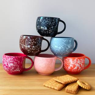 love unlimited Multicolor Tea Cup/Coffee Cup Set Ideal Best Gift for Friends, Family, Home Bone China Coffee Mug