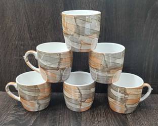 love unlimited Pack of 6 Bone China blc lauster-02 shushil-04e/Gifts, 140 ML