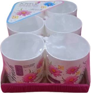 Barkati Pack of 6 Plastic PINK CUP SET FOR YOUR HOME AND KICHEN