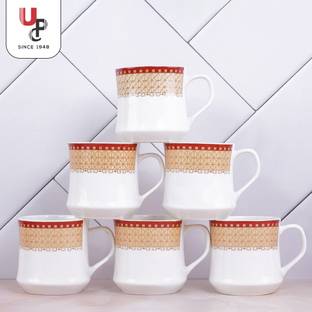 UPC Pack of 6 Ceramic Festival Series Set of 6 Coffee Mugs New Modern Design Fine Bone China Ceramics Tableware, Premium Light Tea/Coffee Cups (Set of 6 Mugs in a Box)