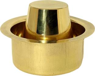 A & H ENTERPRISES Pack of 1 Brass Dabara Set for Serving Filter Coffee,Tea,Davara Set Plain - Set of 1 Pc