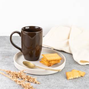 Tibros Pack of 1 Stoneware TIBROS PROCELAIN ARABICA MUGS COFFEE BROWN