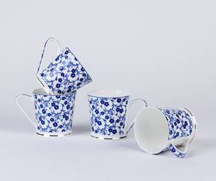 Rose Berry Pack of 6 Bone China TABLEWARES Tea Cups (180ml) - Florals