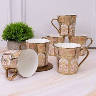 U.P.C. Pack of 6 Ceramic Premium Cup Set, Tea Cup Set, Tea Set Or Coffee Cup For kitchen.
