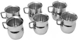 STOREeASY Pack of 6 Stainless Steel Double Wall Laser Cup