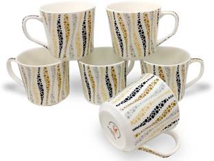 U.P.C. Pack of 6 Ceramic Premium Cup Set, Tea Cup Set, Tea Set Or Coffee Cup For kitchen.
