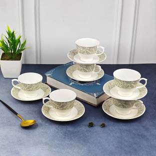 U.P.C. Pack of 12 Ceramic Premium Cup Set, Cup Plate Tea Setor Tea Set, Tea Cups, Cup And Saucer.