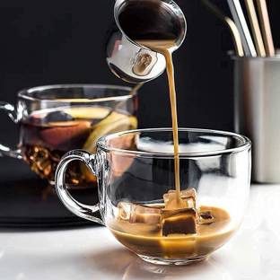 Elven Pack of 6 Glass ELVEN Transparent Tea Cup Set of 6 | Coffe Cup Set| Made of Glass | 150ml