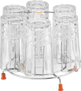 FineArts Pack of 1 Stainless Steel Glass Stand Cup Mug & Tumbler Holder For Kitchen