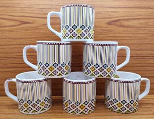 laghima jadon Pack of 6 Ceramic Coffee Cups & Tea Shape Design Beautiful & Stylish cups 200 ML
