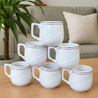 love unlimited Pack of 6 Bone China Tea cup set of 6 for Home/Office/Gifts