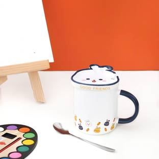 The Procure Store Pack of 1 Ceramic Cute Bunny Designed Mug, White