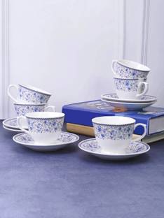 UPC Pack of 12 Ceramic Premium Cup Set, Cup Plate tea Set, Tea Cup And Saucer.