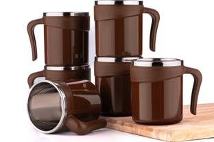 Flipkart SmartBuy Pack of 6 Plastic, Stainless Steel Cup Set, Tea Cups Set, Tea Cup, Tea Cups, Coffee Cup