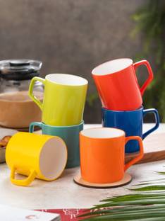 CLAY CRAFT Pack of 6 Ceramic A Versatile & Stylish Tea Set Featuring 6 Tea Cups