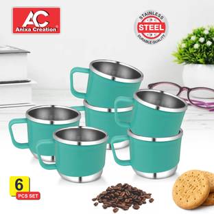 Anixa Creation Pack of 6 Stainless Steel, Plastic