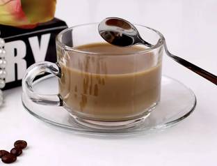 MultiZone Pack of 12 Glass Premium Classic Glass Tea & Coffee Cup and Saucer (6 Cups&6 Saucers) - 250 ML