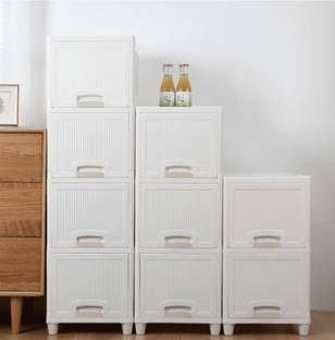 semaria (White, 5 TIER) Plastic Cupboard