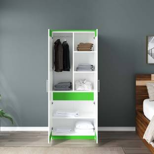 CuteKitchen CK BW 10427 Green Sridhara 2 door Engineered Wood Almirah