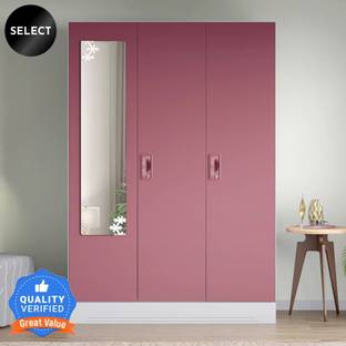Godrej Interio Slimline 3 Door with Locker and Star Design Mirror Metal Almirah