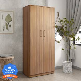 A GLOBIA CREATIONS Knox Engineered Wood 2 Door Wardrobe