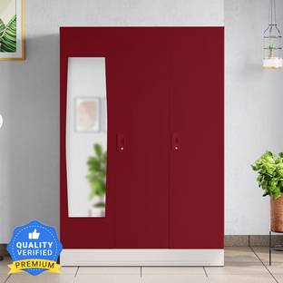 Godrej Interio Slimline 3 Door with Locker and Mirror Metal Almirah